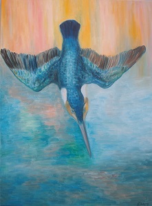 Eisvogel siebzehn, 80x60 cm 