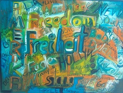 America in words, 60x80 cm, 2013